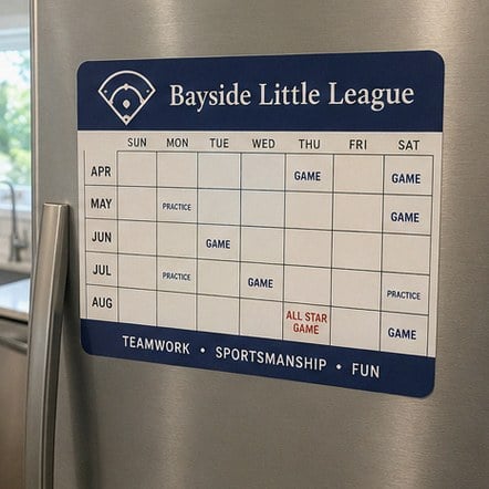 Calendar Fridge Cling